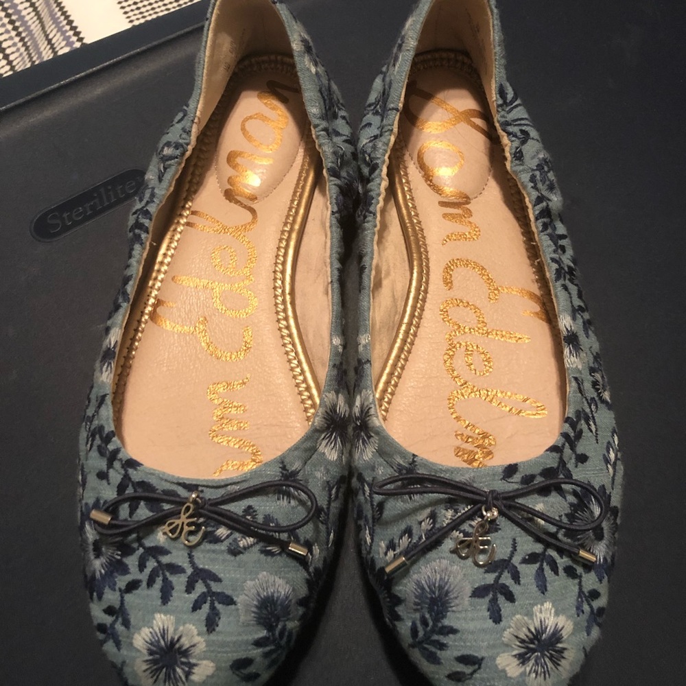 Sam Edelman floral denim look flats